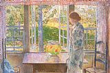 Childe Hassam Famous Paintings - The Goldfish Window